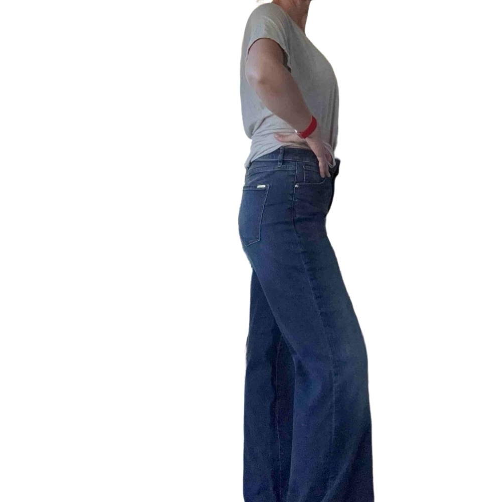 WHBM High-Rise Everday Soft Wide Leg Jeans 8L Tall Curvy